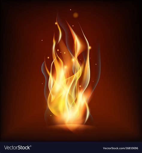 Realistic fire flame Royalty Free Vector Image