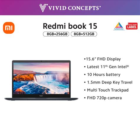 Xiaomi Redmi Book 15 (Intel i3 8GB+256GB / Intel i5 8GB+512GB) | Shopee ...