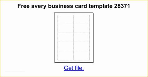 Download avery template 8371 business cards - vsalog