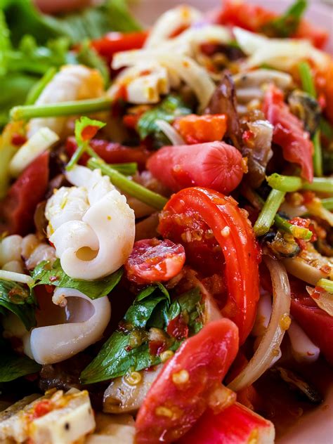 Thai Cuisine Yum Spicy Seafood Salad Free Stock Photo - Public Domain Pictures
