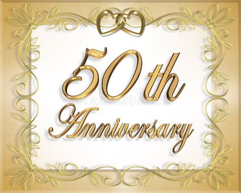 50th Wedding Anniversary Card Stock Illustration - Illustration of detailed, irisangel: 4185345