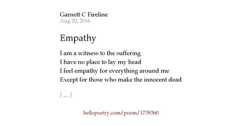 Empathy by Garnett C Fireline - Hello Poetry