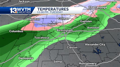 Possible winter weather in Alabama Tuesday