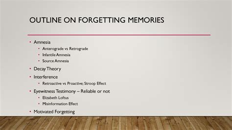 Memory – Forgetting and Improving - ppt download