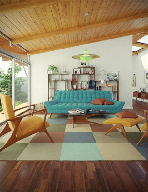 10 Modern Mid Century Living Room Interior Design Idea - Interior Idea