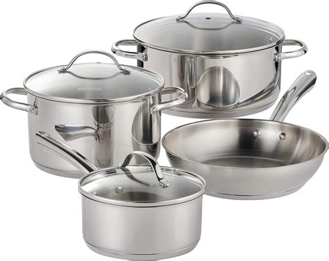 Amazon.com: Tramontina Cookware Set Stainless Steel 7 Pc, 80154/071DS: Home & Kitchen