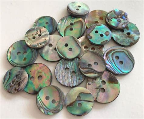 Dark Abalone Natural Shell Buttons Highest Quality Pearl Shell Buttons 3 Sizes Available, 12.5mm ...