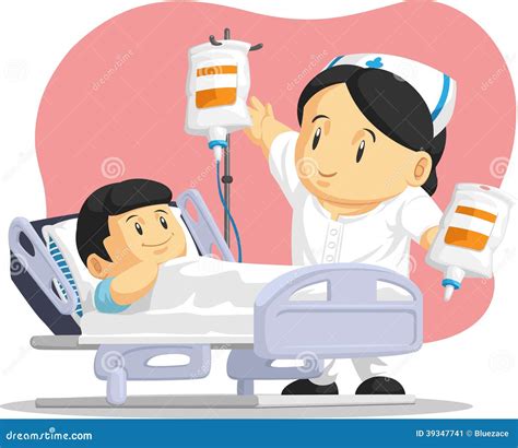 Cartoon of Nurse Helping Child Patient Stock Vector - Illustration of cure, children: 39347741