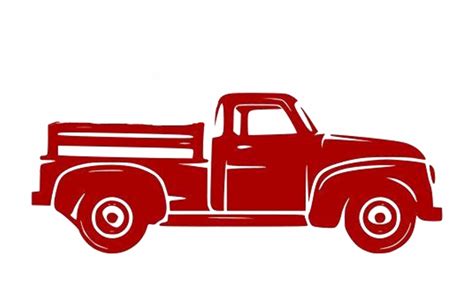 Vintage Red Truck Clipart - Fuegoder Revolucion