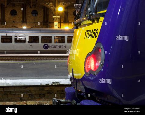 Northern Rail class 170 and class 155 trains at York railway station ...