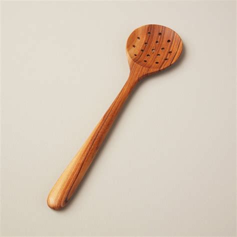 Teak Strainer Spoon – East Third Collective