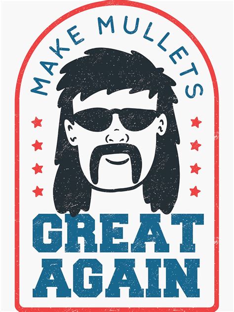 "mullet quote " Sticker for Sale by pirminio | Redbubble