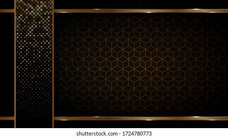 Black Gold Background Abstract Geometric Shapes Stock Vector (Royalty Free) 1724780773 ...