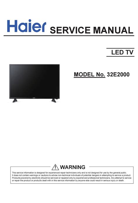 Haier Tv Manual - Tv Schematics