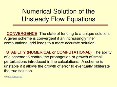 PPT - River Mechanics and Introduction to Unsteady Flow Equations PowerPoint Presentation - ID ...