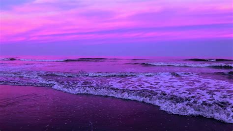 Download Sea Ocean Purple Sky Nature Sunset Image