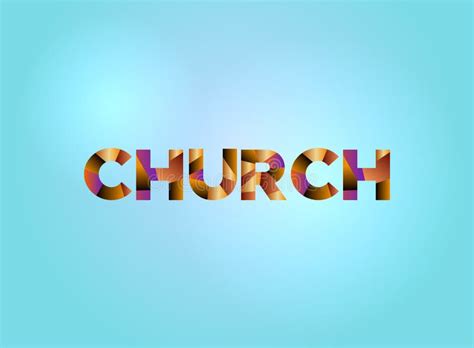 Church Concept Colorful Word Art Stock Vector - Illustration of faith ...