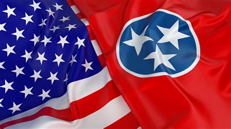 Usa Flag With Flag Of Tennessee Stock Photo - Download Image Now - iStock