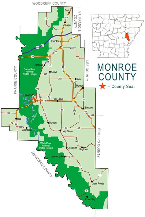 zz Monroe County Map - Encyclopedia of Arkansas