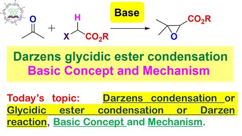 Darzen Glycidyl Ester Condensation (Darzen reaction): Basic Concept and Mechanism. - YouTube