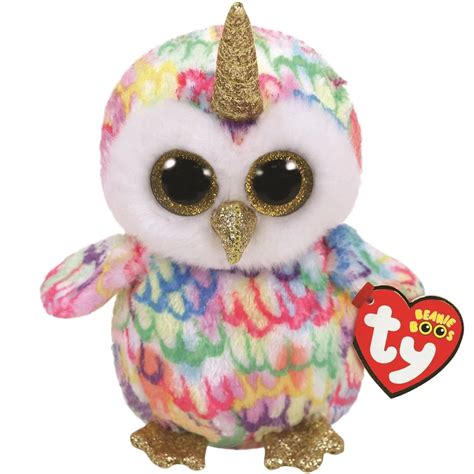 Ty Beanie Boos Enchanted the Owl Unicorn dog Plush Regular Soft Stuffed Animal Collection Doll ...