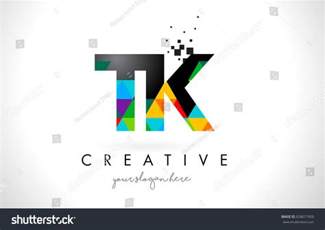 Tk T K Letter Logo Colorful Stock Vector (Royalty Free) 628671959 | Shutterstock