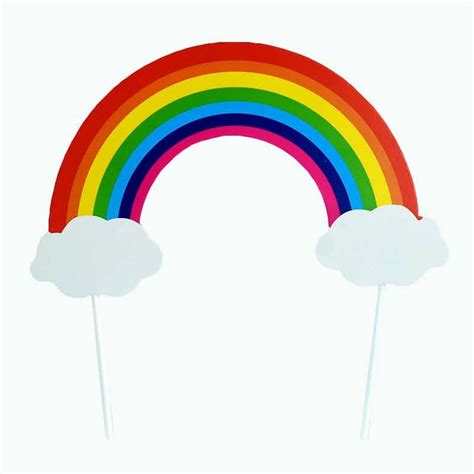 INS style Rainbow cloud paper card cake topper plug-in baking props dessert decorations ...