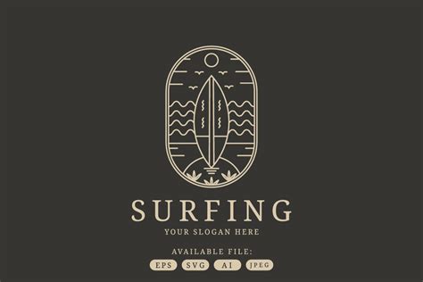 Surfing Logo Graphic by Nulabs Studio · Creative Fabrica