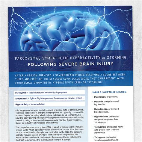 Paroxysmal Sympathetic Hyperactivity or Storming Following Severe Brain ...