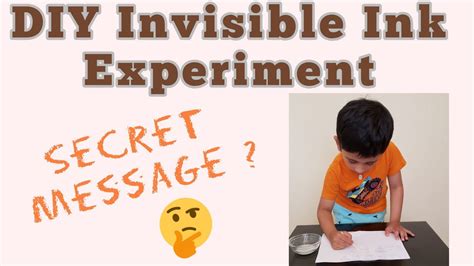 DIY Invisible Ink Experiment | Invisible Ink Experiment with no heat - YouTube