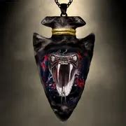 Gothic Animal Snake Head Pendant Necklace, Geometric Triangle Black Chain Necklace For Men - Temu