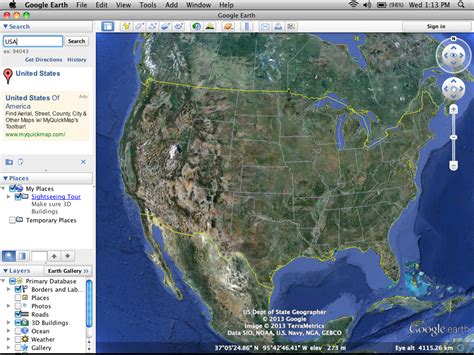 Google Satellite Map Of Usa - United States Map