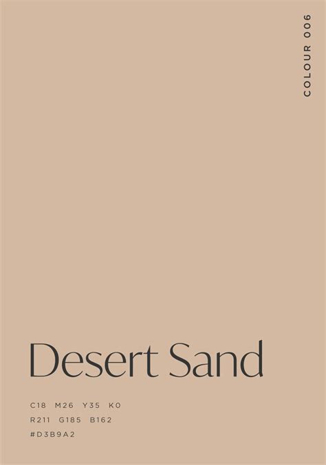 Desert Sand | 006 | Life in Colour | Brand color palette, Pantone ...