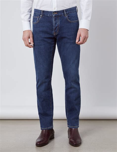 Men's Premium Stretch Denim Jeans | Hawes & Curtis