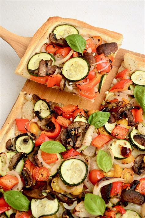 Puff Pastry Vegetable Tart - Vegan on Board