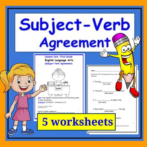 Subject Verb Agreement Worksheets grade 1-2; homeschool | Made By Teachers