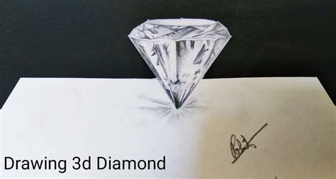 Diamond 3d Drawing at PaintingValley.com | Explore collection of Diamond 3d Drawing