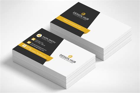 Professional Business Card Template By Designhub | TheHungryJPEG