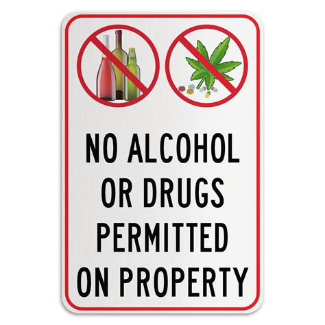 Alcohol Drugs Sign No Drugs No Alcohol Allowed, 55% OFF