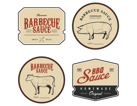 Bbq Sauce Labels Template