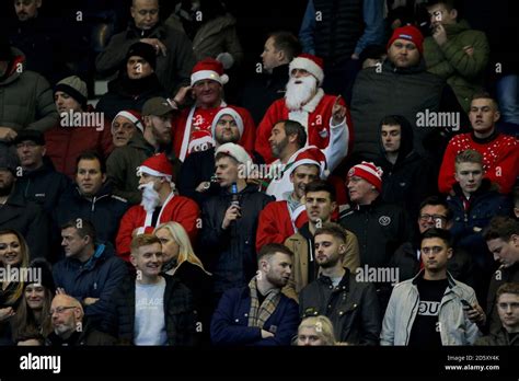 Sheffield United fans as santas Stock Photo - Alamy