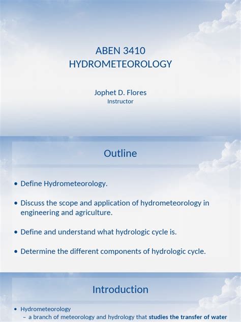 Introduction To Hydrometeorology | PDF | Water Cycle | Hydrology