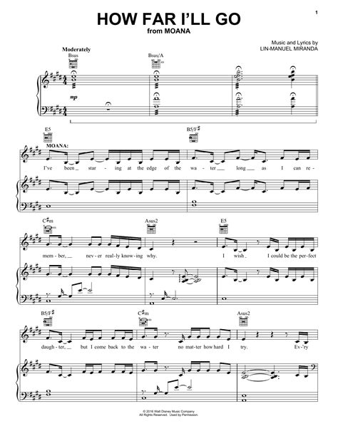 How Far I'll Go | Sheet Music Direct