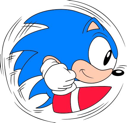 File:Classic sonic roll.svg - Sonic Retro | Classic sonic, Sonic art, Sonic