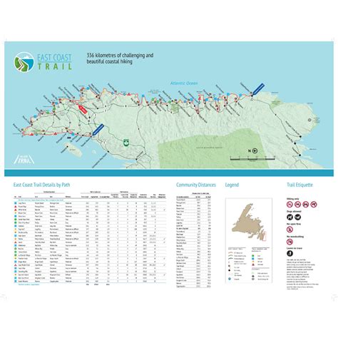 East Coast Trail Overview Map – The Bee's Knees & The Travel Bug