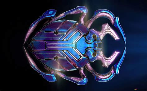 Blue Beetle movie logo 8K wallpaper download