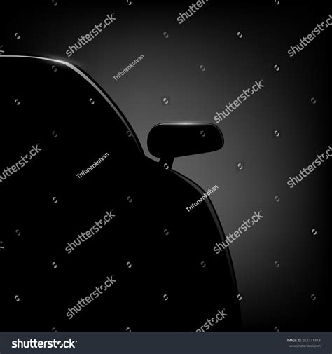 Car Silhouette On Black Background Vector Stock Vector (Royalty Free ...