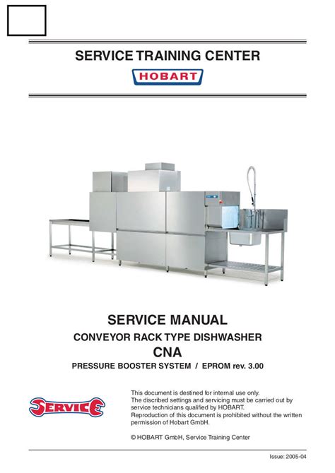 Hobart Dishwasher Service Manual for Models CNA