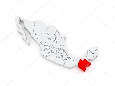 Map of Chiapas. Mexico. Stock Photo by ©Tatiana53 48813293