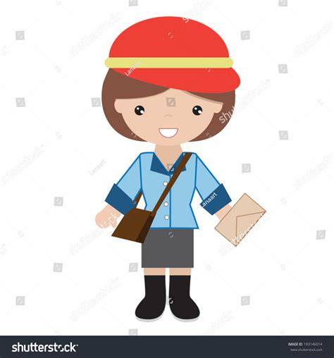 Postal Worker Vector Illustration Stock Vector (Royalty Free) 193146014 ...